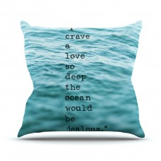 East Urban Home Crave Love by Debbra Obertanec Outdoor Throw Pillow EHME1033